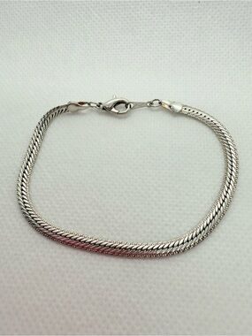 Sterling Silver Double Chain Bracelet - Sleek Silver Finish